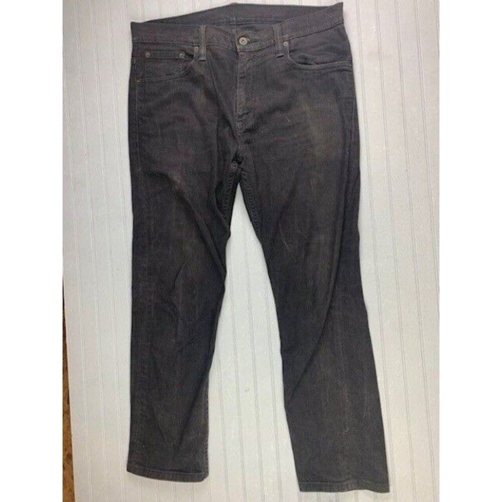 Levi 521 Size 33x30 Mens Jeans Black Slim Taper Stretch (Actual Inseam 28)